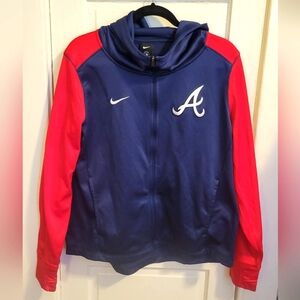 Atlanta Braves Womens Nike Zip Up Hooded MLB Hooded Jacket Size L